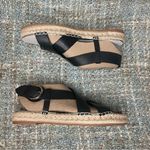 Marc Fisher LTD Tallia Espadrille Platform Sandals in Black Leather Photo 5