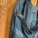 Armani Exchange  100% Silk Dark Teal Halter Cocktail Mini Dress Size 8 Photo 6