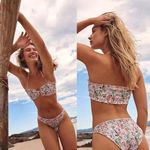 Free People Aila Blue Vicki Bikini Bottoms in La Prairie Size XL NWOT $114 Photo 0