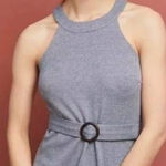 Anthropologie  Gray Sleeveless Belted Halter Top Dressy order#(2) Photo 0