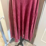 Blu Pepper Red Maroon Waffle Print V-Neck Cold Shoulder Long Sleeve Shirt Flowy Photo 2