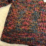 NEW Chelsea & Theodore open knit sweater v neck earth tones Women’s Size Medium Photo 4