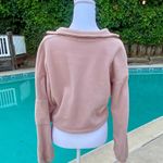 Forever 21 Cropped Pink Half Zip Photo 2