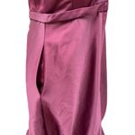 Mori Lee  Satin Bridesmaids Dress With Matching Satin Waistband in Bordeaux Photo 10