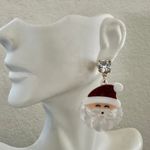 Santa Claus Christmas Earrings 🎅✨ Cubic Zirconia Dangle Gift Box Photo 5