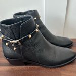 Valentino Garavani Black Pebbled Booties Photo 1