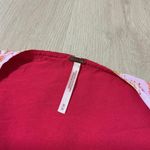 Free People  Red Floral Bell Sleeve Tunic Top Size M Bohemian Photo 2