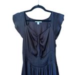 Ryegrass Black Maxi Dress Sleeveless Smocked Waist Tie Front Pockets Womens Photo 1