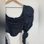 H:ours Hours Revolve Mona Cropped Long Sleeve Corset Black Top Small NEW $138 Photo 7
