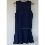 Reformation  Blair Cotton Sweater Dress Navy Grass Women’s XL Preppy Academia Photo 6