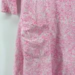 Fresh Produce  Dalia Pink Paisley Print 3/4 Sleeve Cotton Dress Pockets USA Photo 1