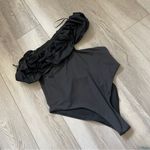 ZARA Ruffle Swimsuit NWT cutout one piece womens Black (xlarge) chic minimalist Photo 2