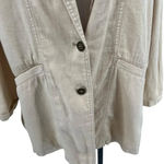 Anthropologie Pilcro Summer Blazer Jacket Linen Cotton Taupe Tan Cream Size XL Photo 5