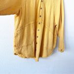 We The Free  FP Oversized Boho Button Up Top in Yellow Photo 4