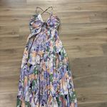 ASTR the Label Blythe Plisse Midi Dress Coral Multi Women Size XS Photo 6