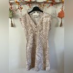 Loft  Paisley Button Down Linen Blend Dress Photo 2