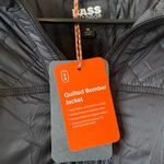 NEW BASS OUTDOOR Women's Quilted Bomber Jacket Black Size Medium Zip Front Photo 3