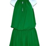 Amanda Uprichard  S Kimmie Dress Smocked Sleeveless Blouson Green Photo 1