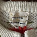 Vintage Hand Loomed Floral Embroidered Cardigan Sweater Sèzane Vibes 🩵 Red Size M Photo 1