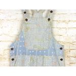 Boho Printed Shortall Women XS Ivory Blue Floral Paisley Bali Batik Home Cottage Photo 4