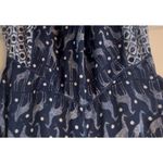 New Directions M Women's Giraffe Print Top Shabby Chic Sheer Coquette Artsy Blue Size M Photo 4