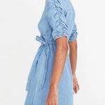Madewell  Denim Shirred-Sleeve Wrap Dress in Elsworth Wash Size XS EUC Photo 11