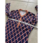 J. McLaughlin Top Womens Small Blue Orange Catalina Cloth Tunic Career Stretch Photo 6