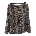 Planet Gold NWOT Snake Print Skater Skirt Button Photo 2