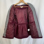 Laundry by Shelli Segal Jacket Coat Womens Large Quilted Red Burgundy Winter Photo 12