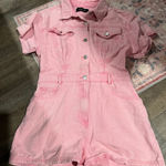 fab'rik Fab’rim pink denim Short Sleeve Romper Photo 1