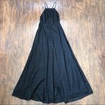 Urban Outfitters Kimchi Blue • Apron Neck embroidered maxi dress black eyelet backless strappy Photo 9
