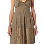 Anthropologie NEW Odd Molly Shivers strap green & gold boho dress size 1 XS Photo 0