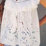 VICI White Ruffle Eyelet Top  Photo 0