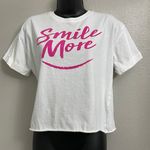 Modern Lux Smile More white Croptop with pink letters Medium Photo 0
