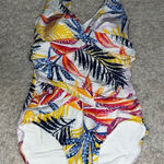 Calia Floral one piece bathing suit size 12 White Photo 0