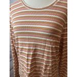 Madewell  Baby Tee Shimmer Stripe Long Sleeve Pullover Shirt XL K6313 Extra Large Photo 1
