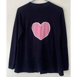 Talbots Navy Cardigan Heart Sweater Photo 8