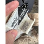 shirt dress jersey knit monochromatic tan brown cream leaf print swing skirt Size 12 Photo 10