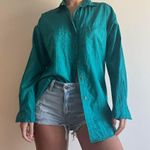 Diane Von Furstenberg teal DVF vintage blouse Photo 0