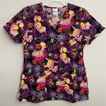 Disney Cheshire Cat Halloween‎ Scrub Top Photo 0