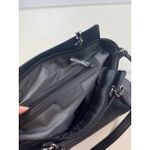 Vera Wang Simply Vera Black Gray Tote Bag Purse Chain Detail Modern Photo 3