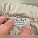 Femme Fatale Viscose Pull On Pants Khaki Made In Italy Size XL Metallic Trim Photo 9