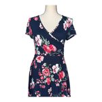 Vintage Maxi Floral Navy Maxi Dress Size M Blue Size M Photo 6
