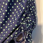 Swimsuits For All Tropical Culture Navy Blue Green Polka Dots Halter Size 16 EUC Photo 2