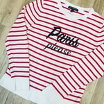 Banana Republic “Paris” red white Navy sweater sz small Photo 2