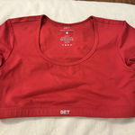 Set Active scoop neck short sleeve red bra top Photo 0