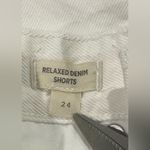 Madewell relaxed Women's White Denim Shorts Sz 14 cut off ragged hem beach Photo 3