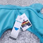 Time And Tru  Women's Swim Bottom Ruffle Blue Green Teal Textured Size 3X 24W 26W Photo 6