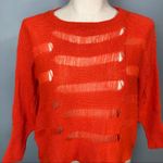 Planet Gold  Shredded Dolman Open Kit Crop Sweater Photo 1