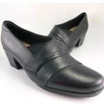 Clarks  GENETTE Loafers Womens Size 10M Black Leather Shooties Photo 0